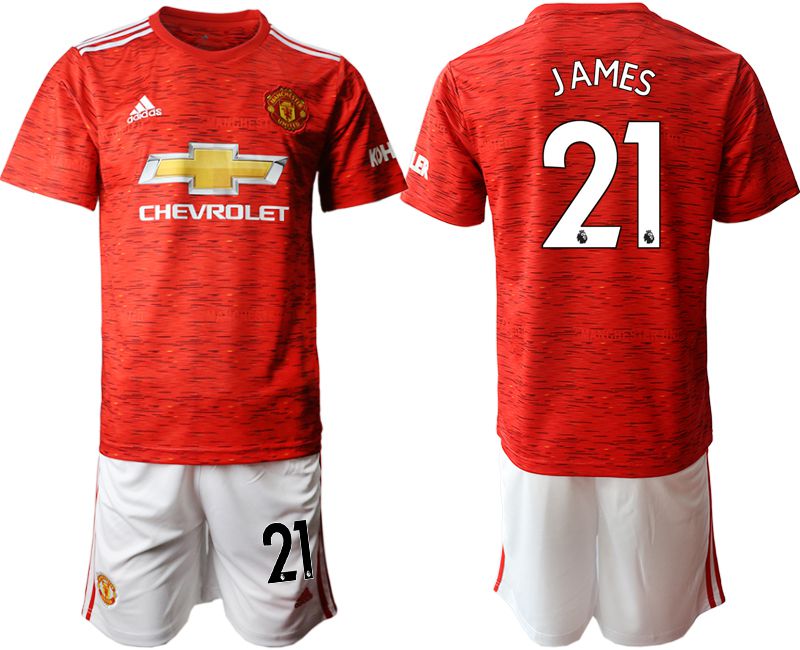 Men 2020-2021 club Manchester United home #21 red Soccer Jerseys->manchester united jersey->Soccer Club Jersey